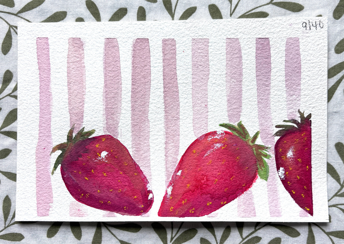 #9 Pink Striped Strawberries- Original